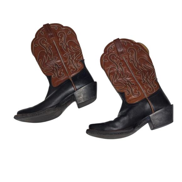 Ariat Legend Square Toe Leather Cowboy Boots Embrodiered Western Cowgirl Womens - Picture 1 of 12